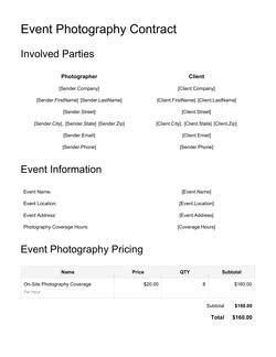 Special Event Contract Template from www.pandadoc.com