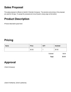 Free Sales Proposal Template from www.pandadoc.com