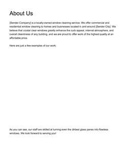 Sample Quotation Letter For Cleaning Services