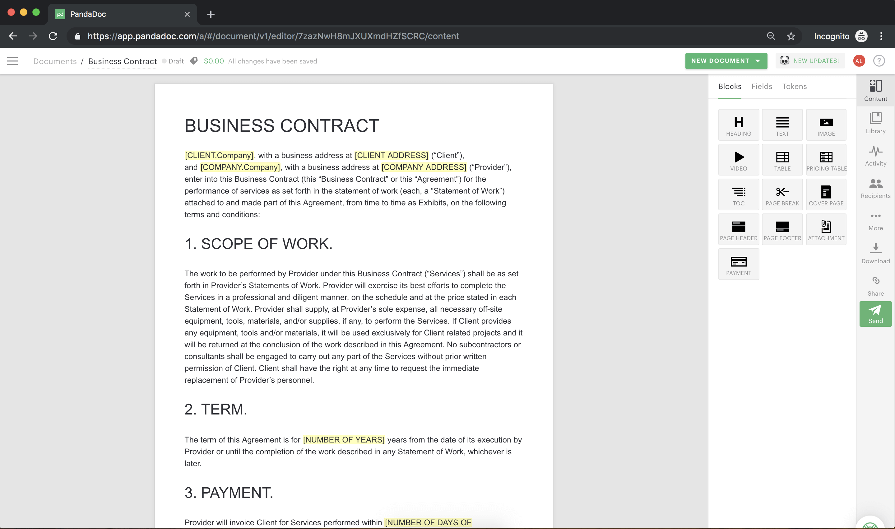 Sign contracts