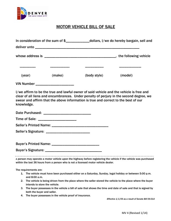 Download Simple Form Bill Of Sale Pics