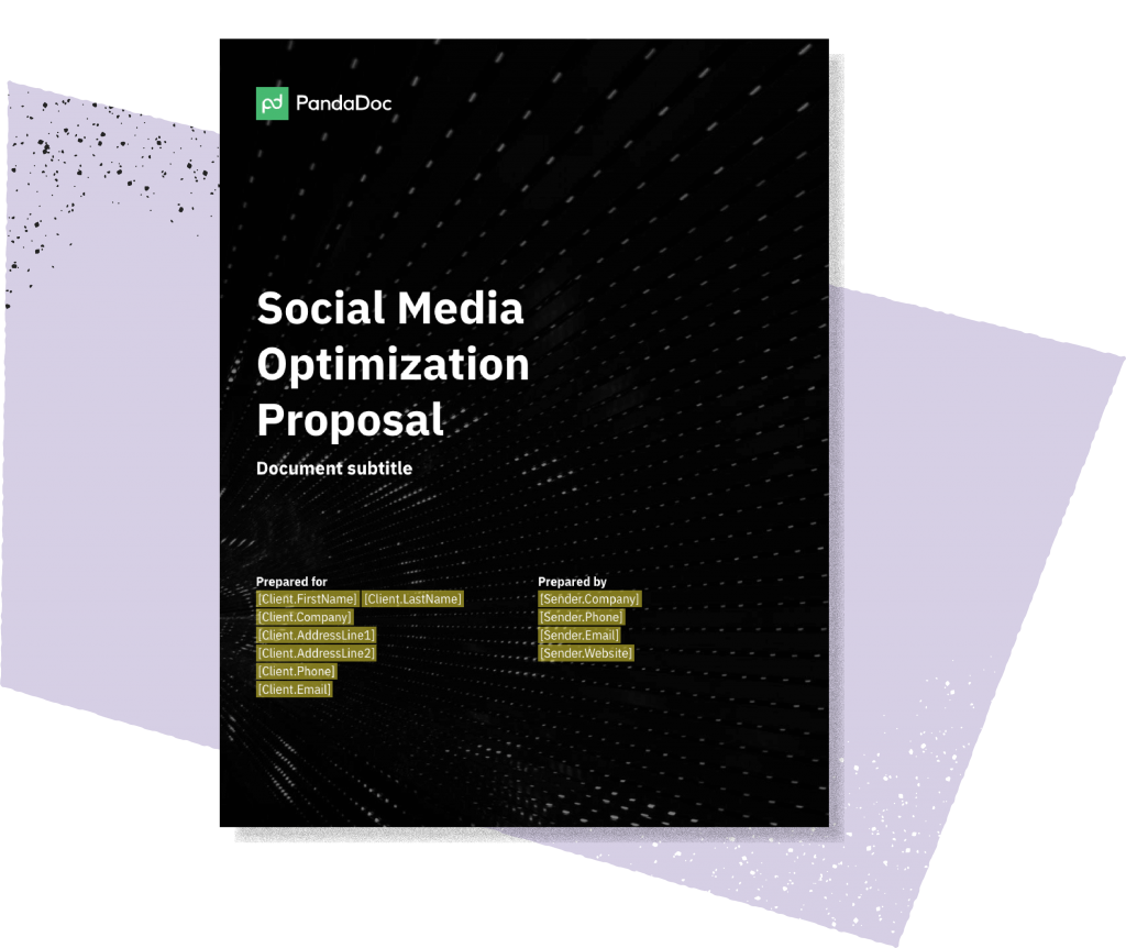 Social media marketing proposal template