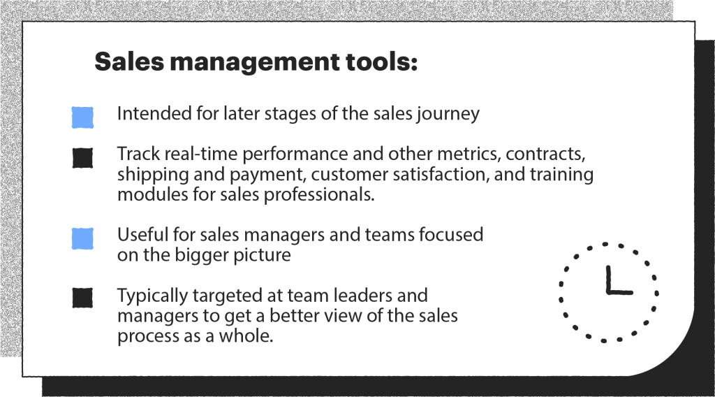 Sales management tools