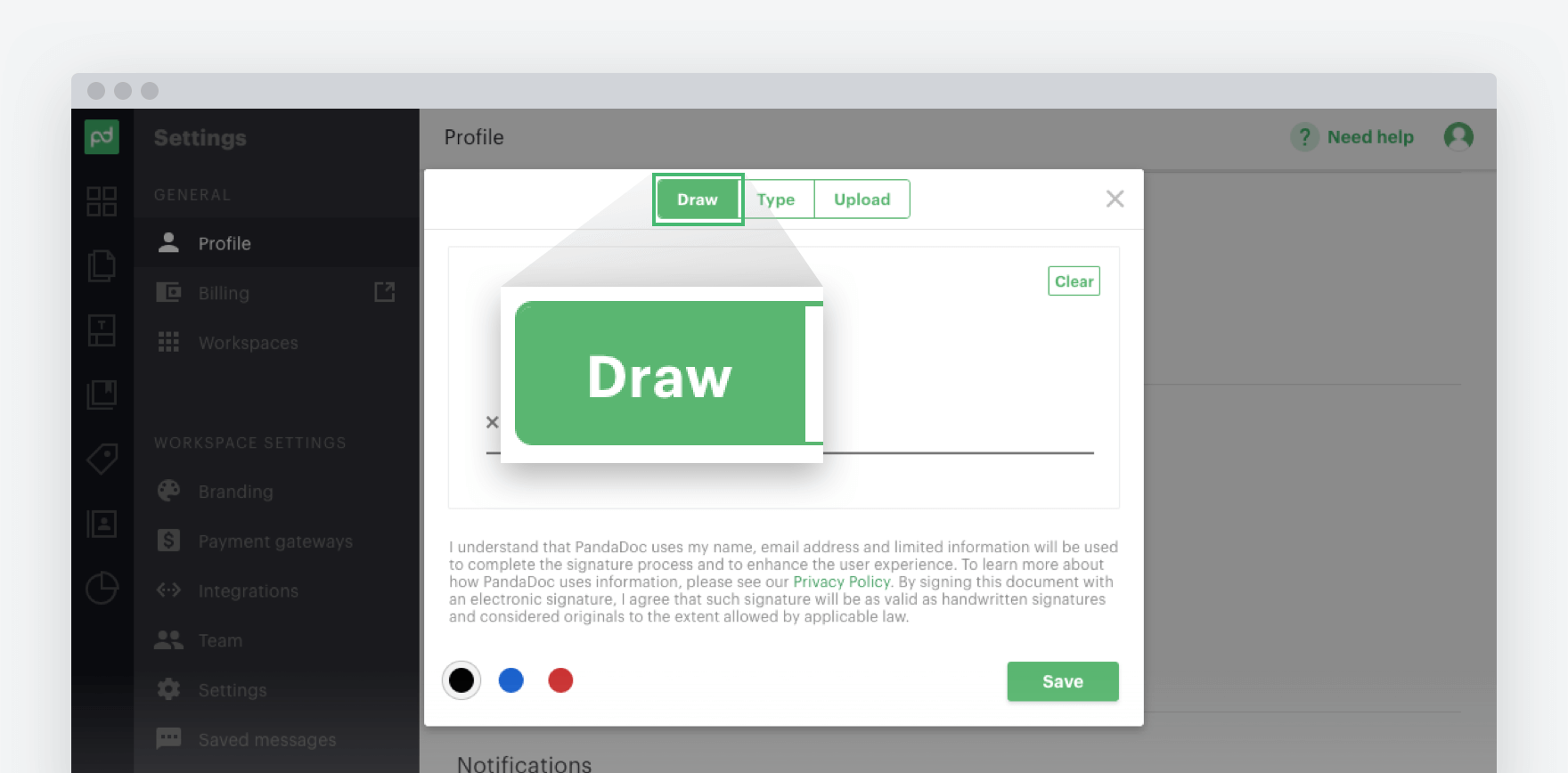 Select_Draw_from_the_menu_at_the_top_of_the_popup_window