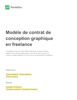Modèle de contrat de conception graphique en freelance
