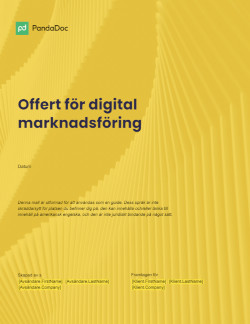 Digital marknadsföring – Förslag